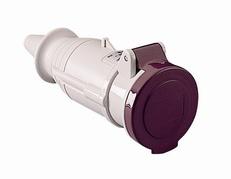 Koppelkontaktstop CEE 2P/16A IP44 - paars